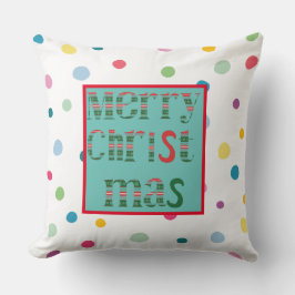 God jul modern färglös punkt mönster vit kudde