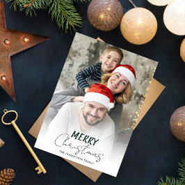 God Jul | Modern Foto Enkel Julkort