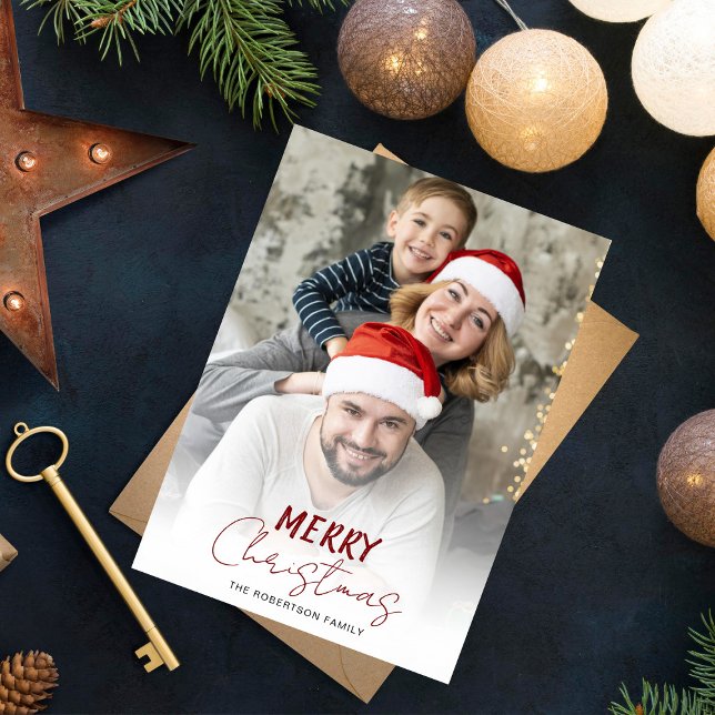 God jul | Modern fotoenkel Julkort (Skapare uppladdad)