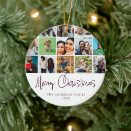 God jul Modern fotokollage Julgransprydnad Keramik
