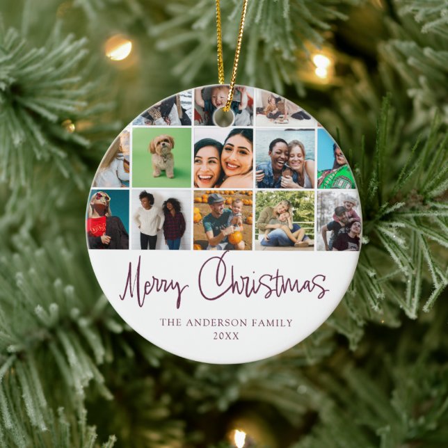 God jul Modern fotokollage   Julgransprydnad Keramik (Träd)
