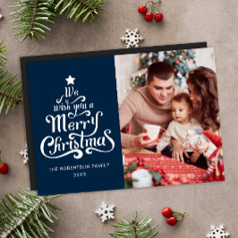 God jul Modern fotomagnetiskt Helgdag kort