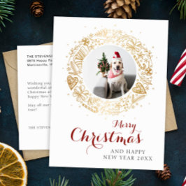 God jul Modern fotopatens julfransfrand Helg Vykort