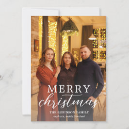 God jul Modern Fullt Photo Julkort