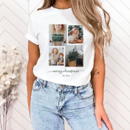 God Jul | Modern fyra fotokollage T Shirt