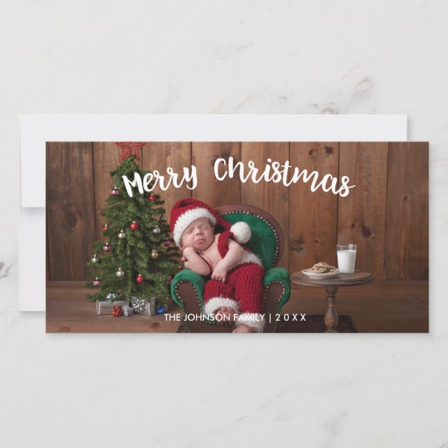 God jul Modern Helgdag-fotokort Julkort (Framsida)