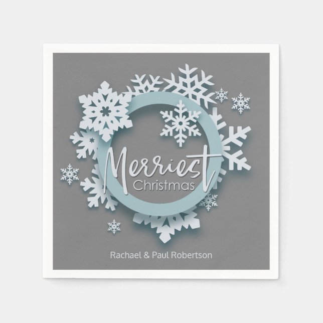 God jul Modern Helgdag Stil Pappersservett (Framsidan)