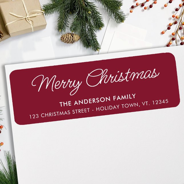 God jul Modern Helgdagar Returadress Returadress Etikett (Skapare uppladdad)