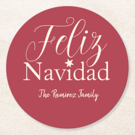 God Jul Modern jul.Familjehelg Underlägg Papper Rund