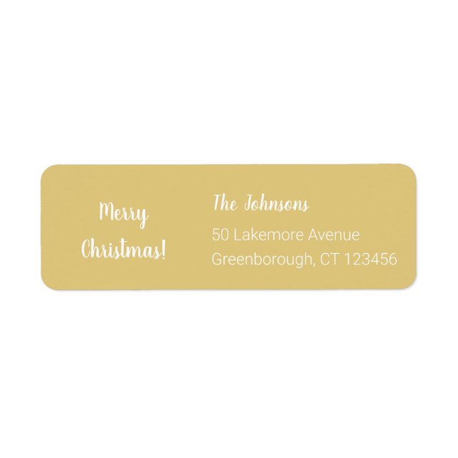 God jul Modern jul Returadress Etikett (Framsidan)