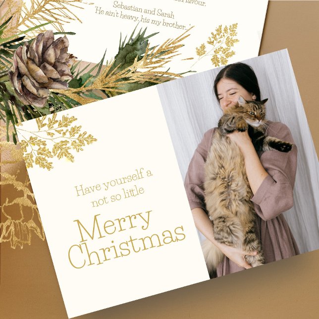 God jul Modern kattfoto Julkort (Skapare uppladdad)