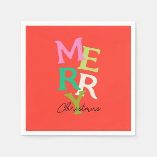 God Jul Modern Ljusglad Helg Pappersservett