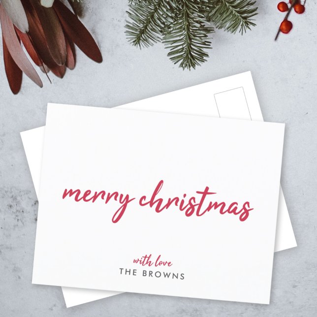 God Jul | Modern minimal typografi Helg Vykort (Skapare uppladdad)