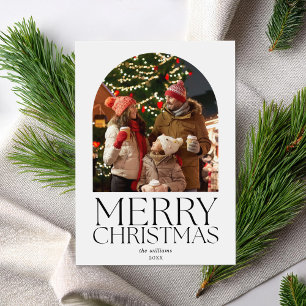 God jul Modern Minimalist Arch Photo Julkort
