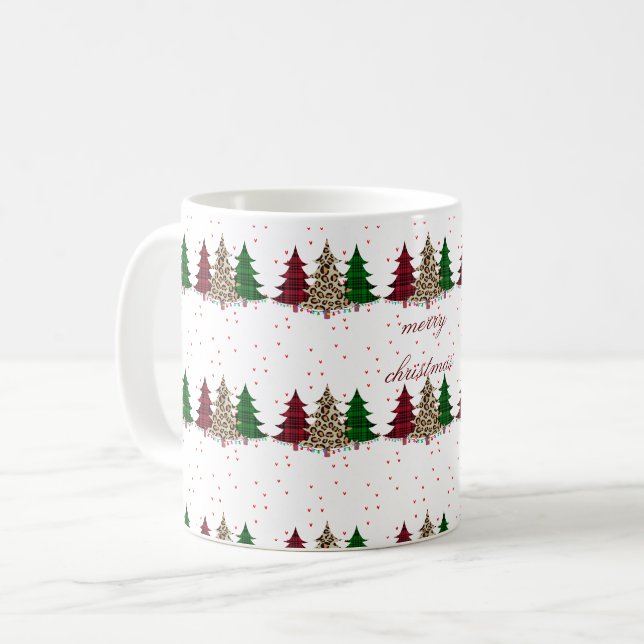 God jul Modern och Elegant Kaffemugg (Framsida vänster)