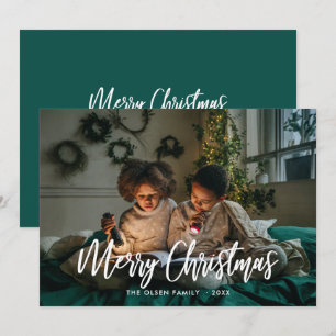 God jul Modern penselskript Julkort