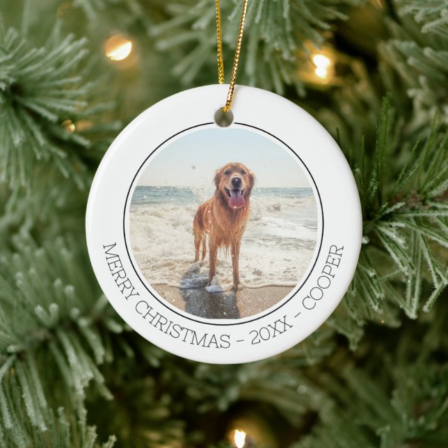 God jul Modern Pet-foto med enkelt Cute-Hund Julgransprydnad Keramik (Träd)