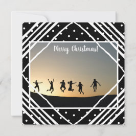 God jul Modern Photo Black White Julkort