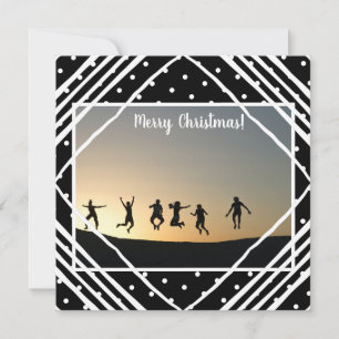 God jul Modern Photo Black White Julkort