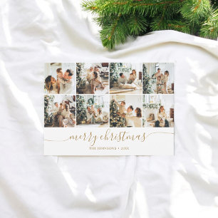 God jul Modern Photo Collage Helgdag Card Julkort
