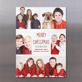 God jul Modern Photo Collage Magnet Card