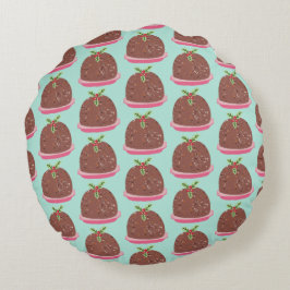 God jul Modern Pudding Illustration Rund Kudde