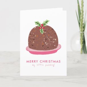 God jul Modern Pudding Illustration Tack Kort