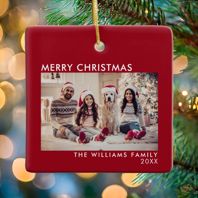 God jul Modern Red Helgdag Julgransprydnad Keramik (Skapare uppladdad)