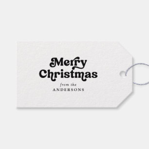 God jul Modern Retro-par/familj Namn/s Presentetikett
