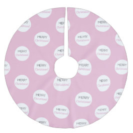 God Jul! | Modern Rosa Typografi Julgransmatta Borstad Polyester