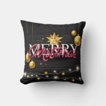 God jul Modern Rustic Black Wood Guld Star