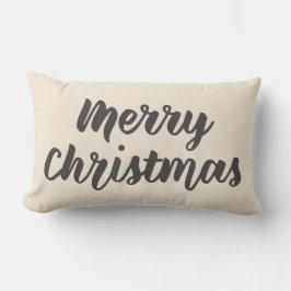 God jul Modern Rustic Simple Script Brown Lumbarkudde