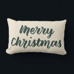 God jul Modern Rustic Simple Script Grönt Lumbarkudde<br><div class="desc">Vackra kuddar för den här julhelgen! God jul är skrivet i ett vackert kalligrafteckensnitt.</div>