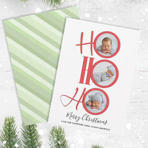 God jul Modern Santa Cute Typography Julkort