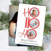 God jul Modern Santa Cute Typography Photo