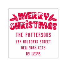 God jul Modern Script Namn Returadress