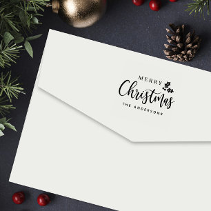 God jul Modern Script Personlig Helgdag Självfärgande Stämpel