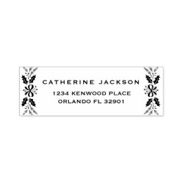 God jul Modern Script-Returadress Självfärgande Stämpel