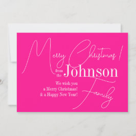 God jul Modern Shock rosa Julkort