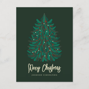 God jul Modern Simple Julgran Meddelande Vykort