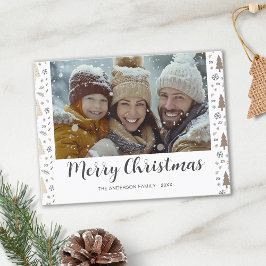 God jul Modern skriptfoto Helg Vykort