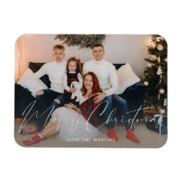 God jul Modern skriptfoto Magnet