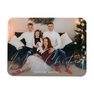 god jul Modern skriptfoto Magnet