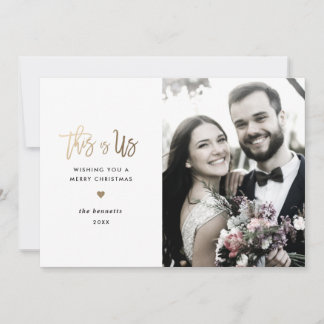 God jul Modern skriptfotokort Julkort