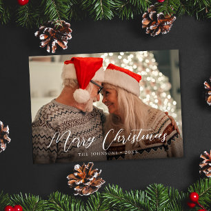 God jul Modern Snyggt-skript - par foto Julkort