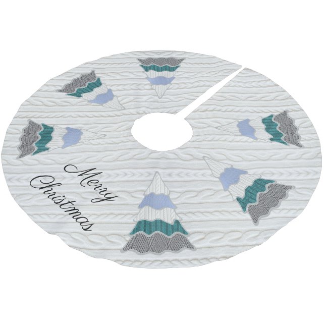 God jul Modern svensk textur Julgransmatta Borstad Polyester (Vinklad)