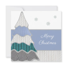 God Jul Modern Texturerad Blå Julgran