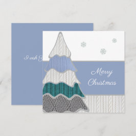 God Jul Modern Texturerad Blå Julgran
