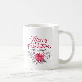 God jul Modern typografi och Bouquet Kaffemugg