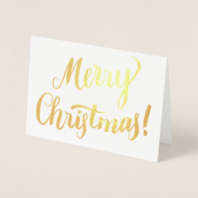 God jul Modern typografi-skript Folierat Kort (Framsida)